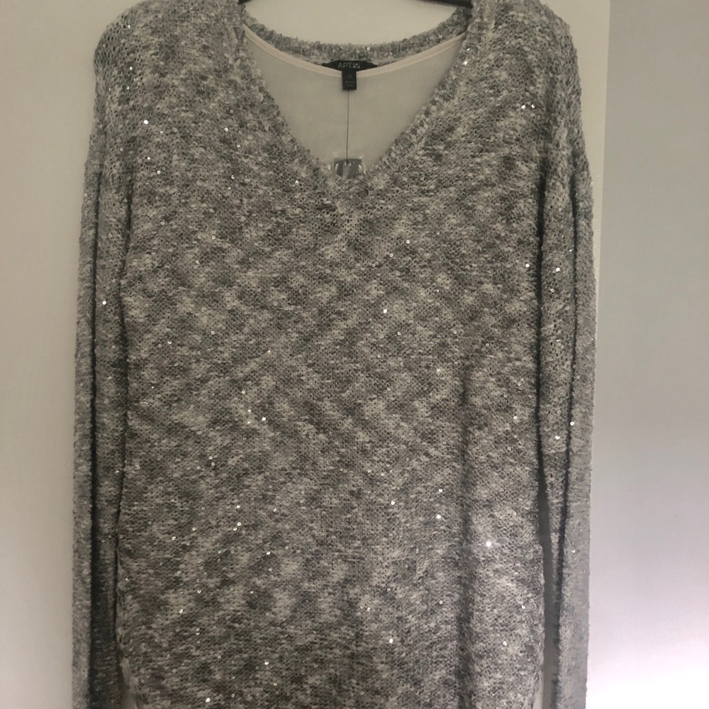 Grey glittered sweater